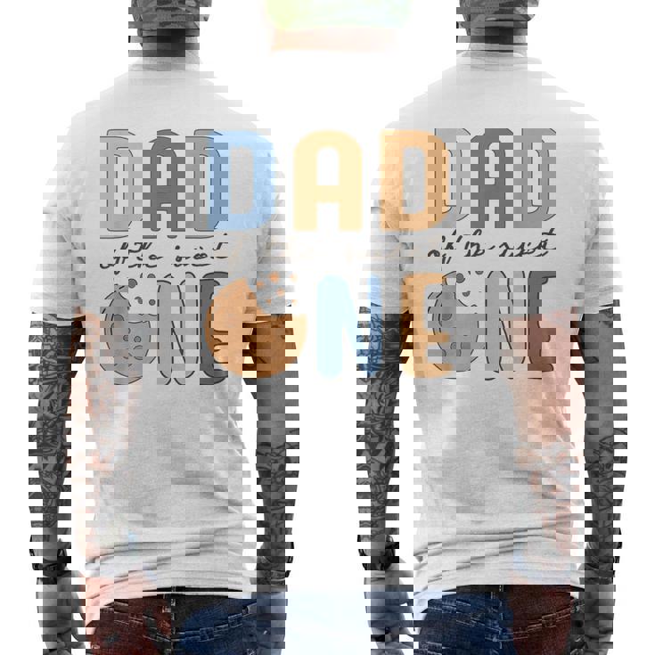 Dad Of Theweet One クッキーとミルク 1歳の誕生日パーティー メンズTシャツ バックプリント