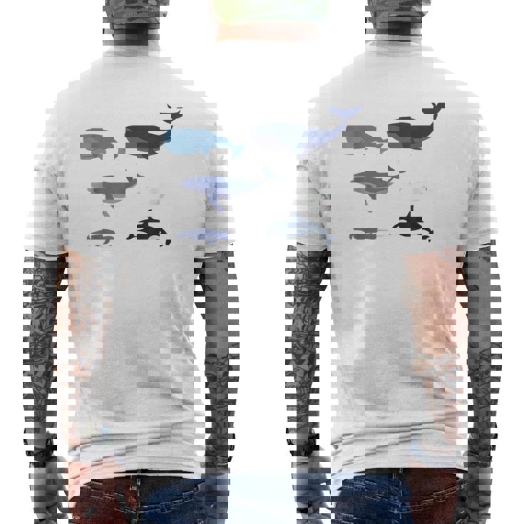 De Ballena Para Los Amantes De Las Ballenas Azul Beluga Orca Y Más Camiseta Hombre Estampado Espalda
