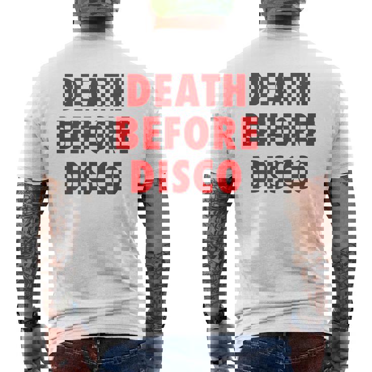 Death Before Disco Inspired メンズ レディース 80年代レトロ メンズTシャツ バックプリント