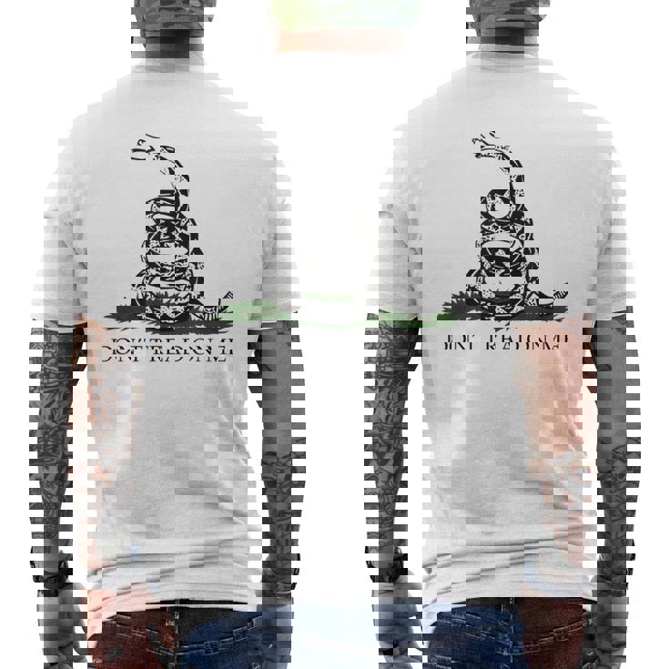 Don't' Tread On Me シャツ メンズ ガズデンフラッグ ブラック スネーク メンズTシャツ バックプリント