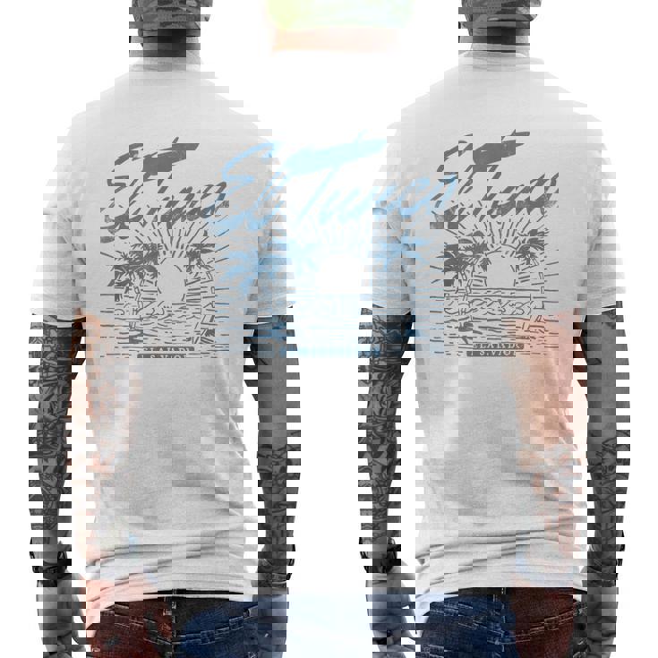 El Tunco エルサルバドル ヴィンテージ アンティーク調 ヤシの木 サーフ メンズTシャツ バックプリント