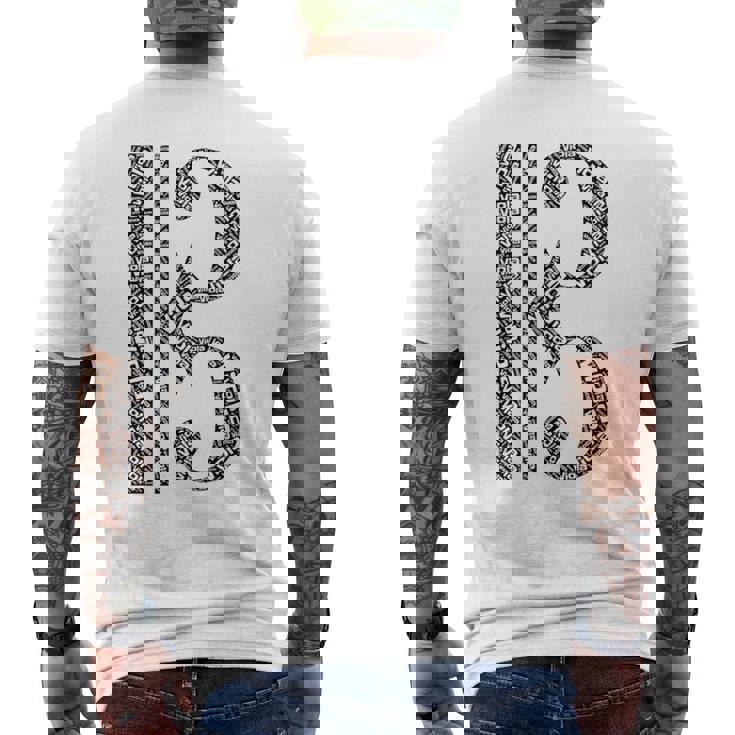 English Music ヴィオラ アルトクレフ ヴィオラ メンズTシャツ バックプリント