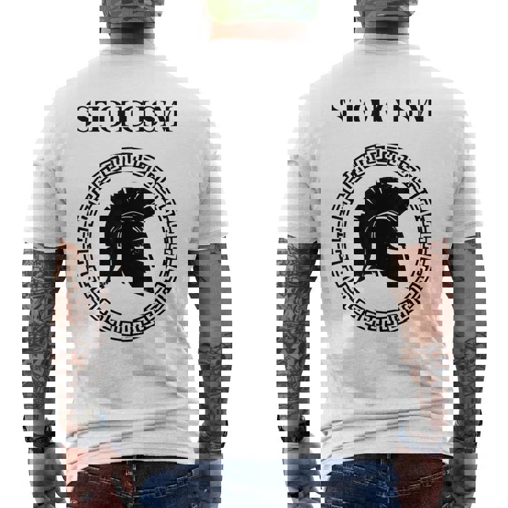 Estoicismo Filosofíairtudes Guerreras Antiguas Camiseta Hombre Estampado Espalda