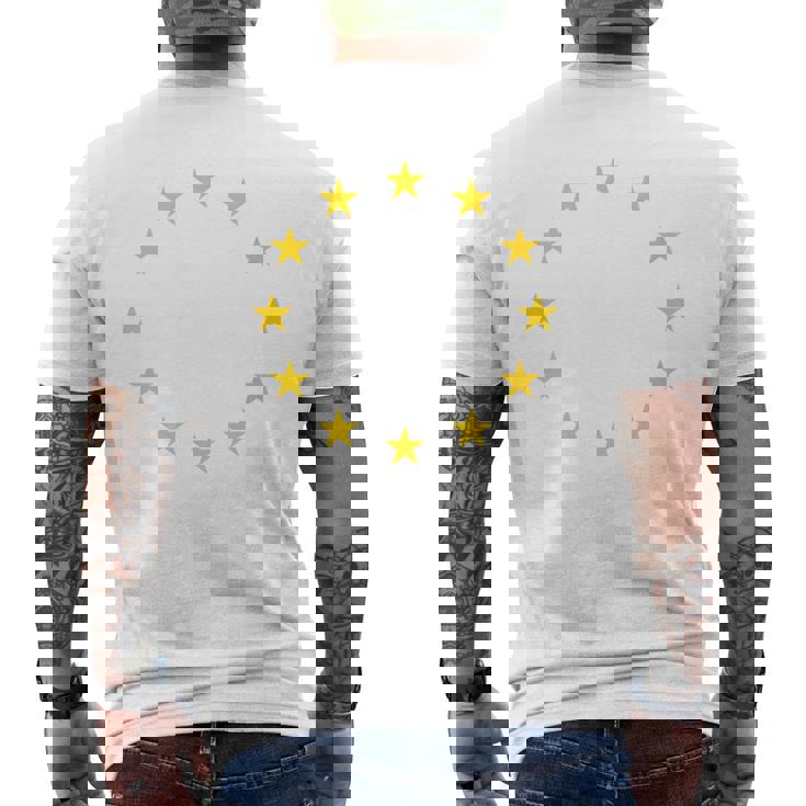 Eu旗欧州連合旗ヨーロッパ メンズTシャツ バックプリント