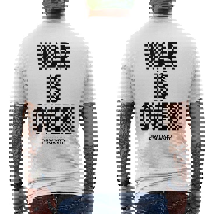 Exclusive War Is Over ご希望の場合限定ブラックプリント メンズTシャツ バックプリント