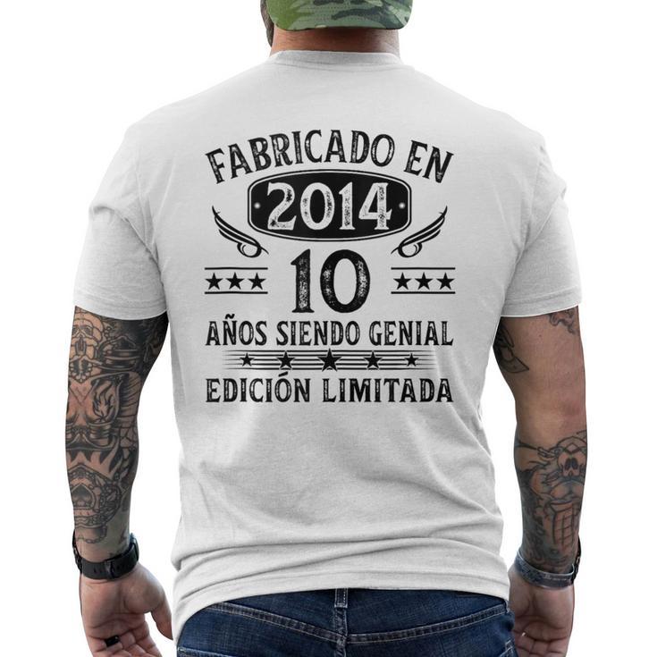 Fabricado En 2014 10 Años Cumpleaños Niño Made In 2014 In Mangas Camiseta Hombre Estampado Espalda