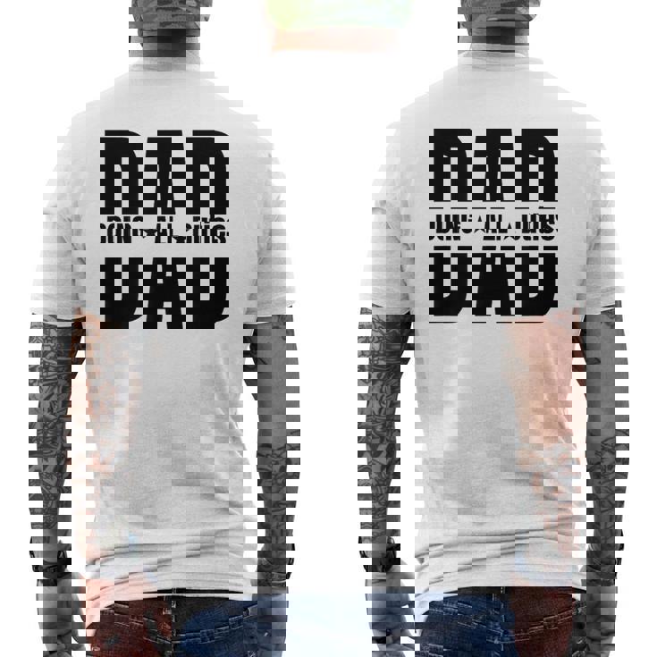 Father's Day Dad Doing All Duties Men's T-shirt Back Print