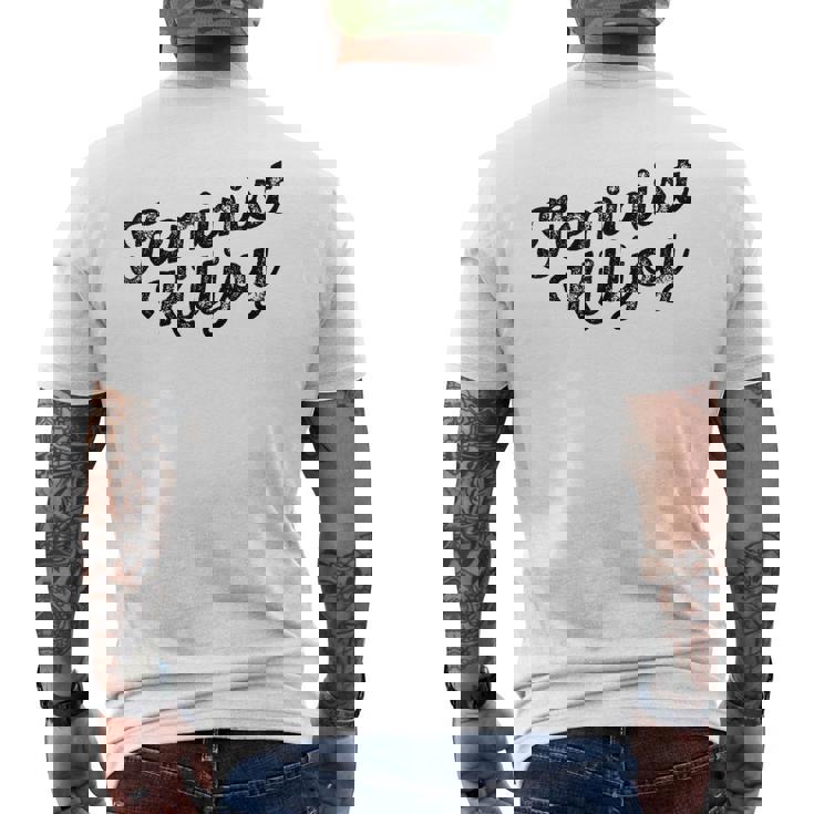 Feminist Killjoy 面白いフェミニズムミーム メンズTシャツ バックプリント