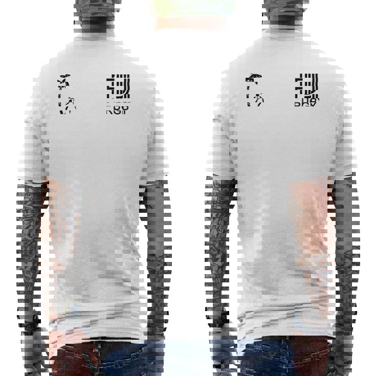 Fiji Rugby T For Rugby Ball Players メンズTシャツ バックプリント