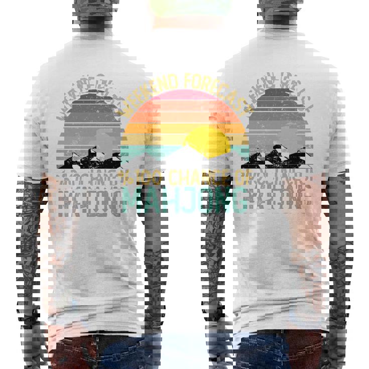 Weekend Forecast 麻雀シャツ 面白い レトロ 麻雀 長袖tシャツ メンズTシャツ バックプリント