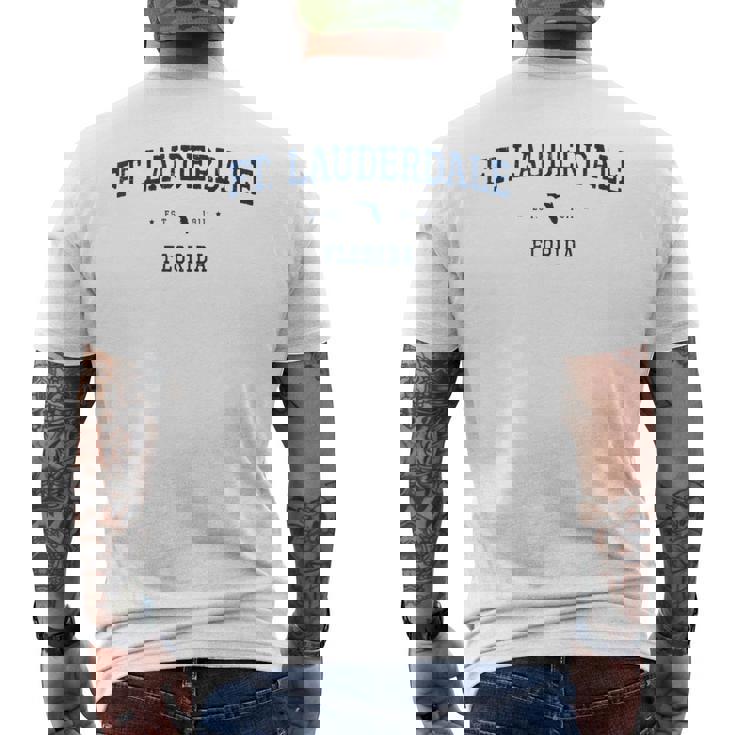 Ft Lauderdale スポーツアパレル フィットネス レトロ メンズTシャツ バックプリント