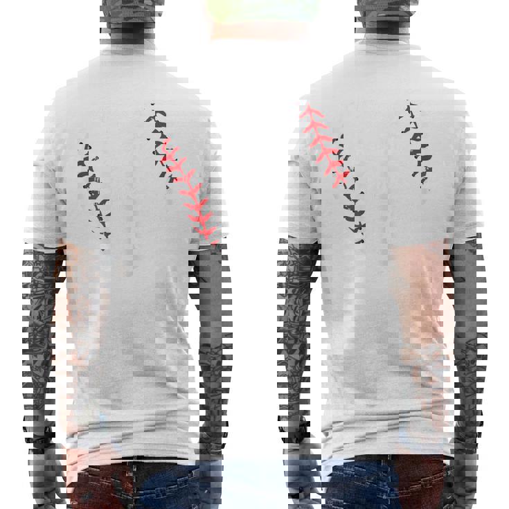 My Favorite Player Calls Me Gaga Baseball Heart Men's T-shirt Back Print