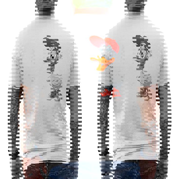 Groovige 年金ダック 年金受給者r ダック おかしな退職年金 メンズTシャツ バックプリント