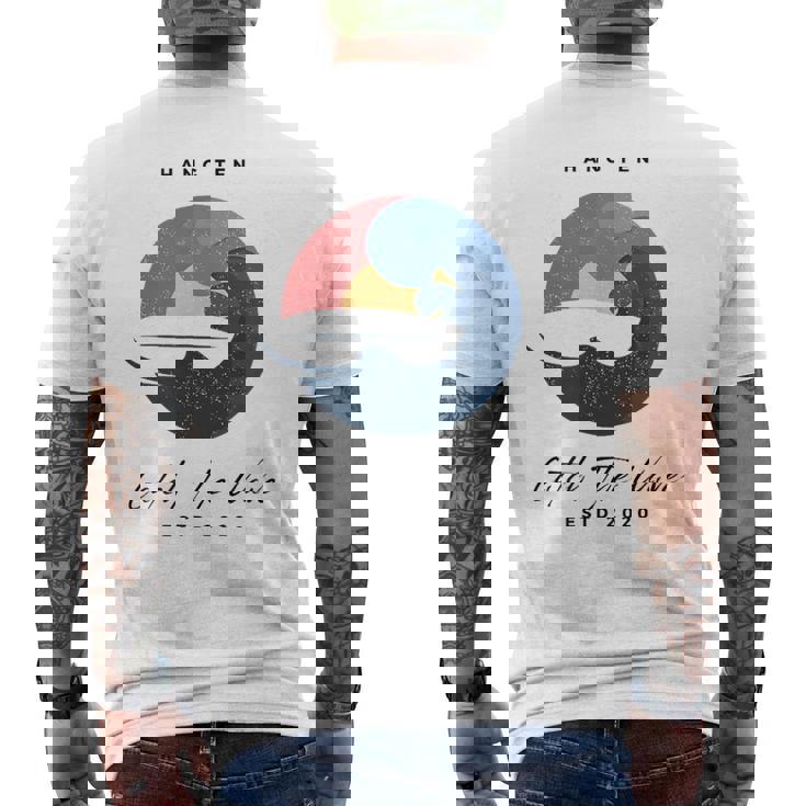 Hang 10 Catch The Waves サーフボード サーフ サーフィン メンズTシャツ バックプリント