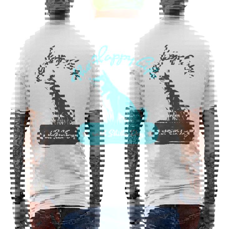 The Happy Life Withhiba Dog かわいい柴犬 黒柴 赤柴 メンズTシャツ バックプリント