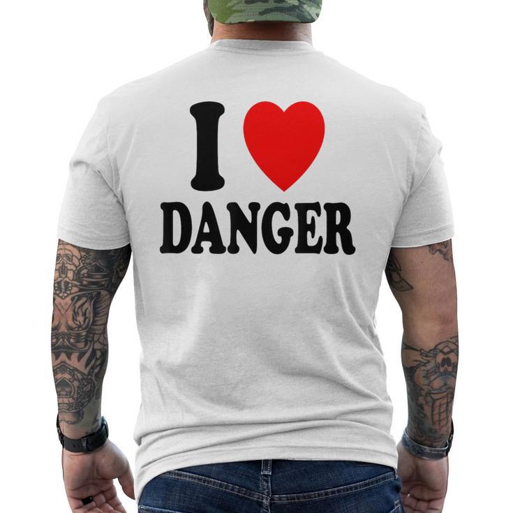 I Heart Love Danger Adrénaline Risk Taker Extreme T-shirt imprimé au dos
