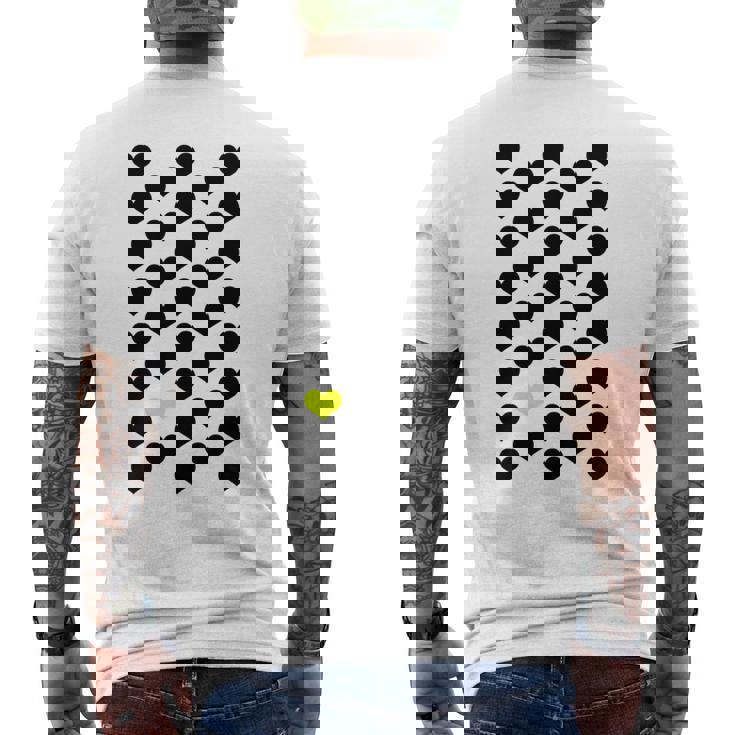 Heart Yellow 長袖tシャツ メンズTシャツ バックプリント