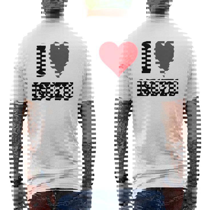 I Heart いすゞ ファーストネーム I Love パーソナライズ メンズTシャツ バックプリント