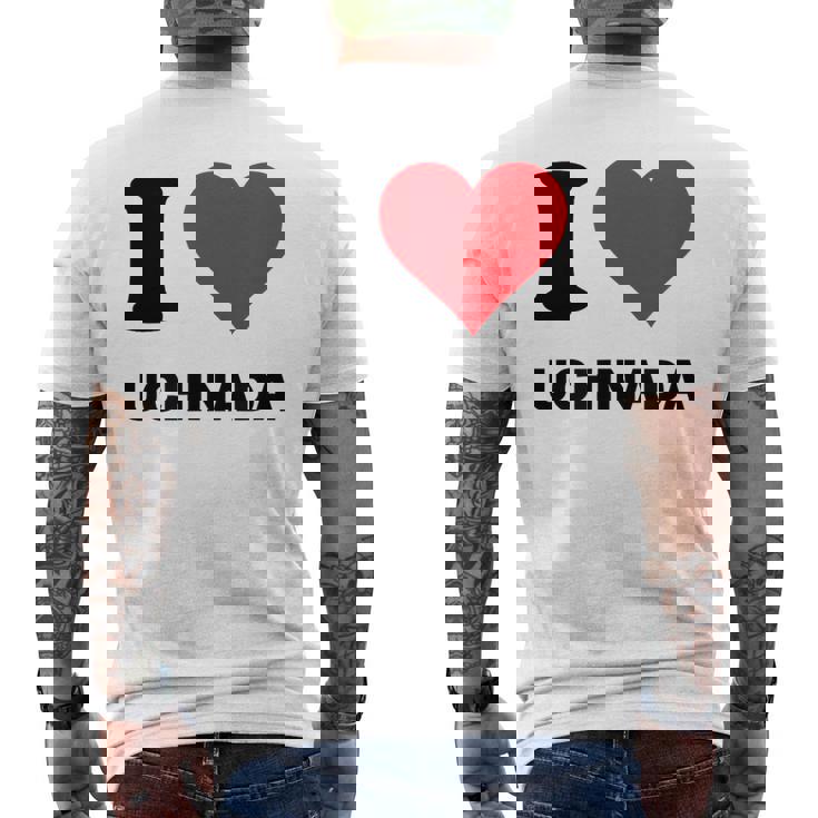 I Heart 内田ジャパンラブ 日本土産 メンズTシャツ バックプリント