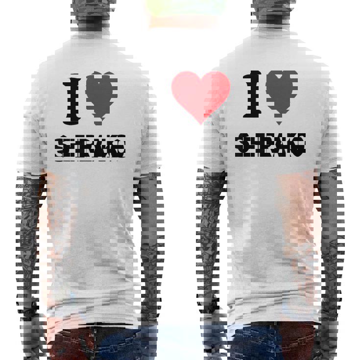 I Heart 白子ジャパンラブ 日本のお土産品 メンズTシャツ バックプリント