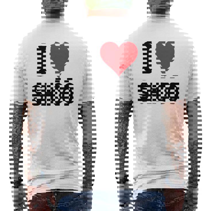 I Hearthoo Japan Love 日本土産 メンズTシャツ バックプリント