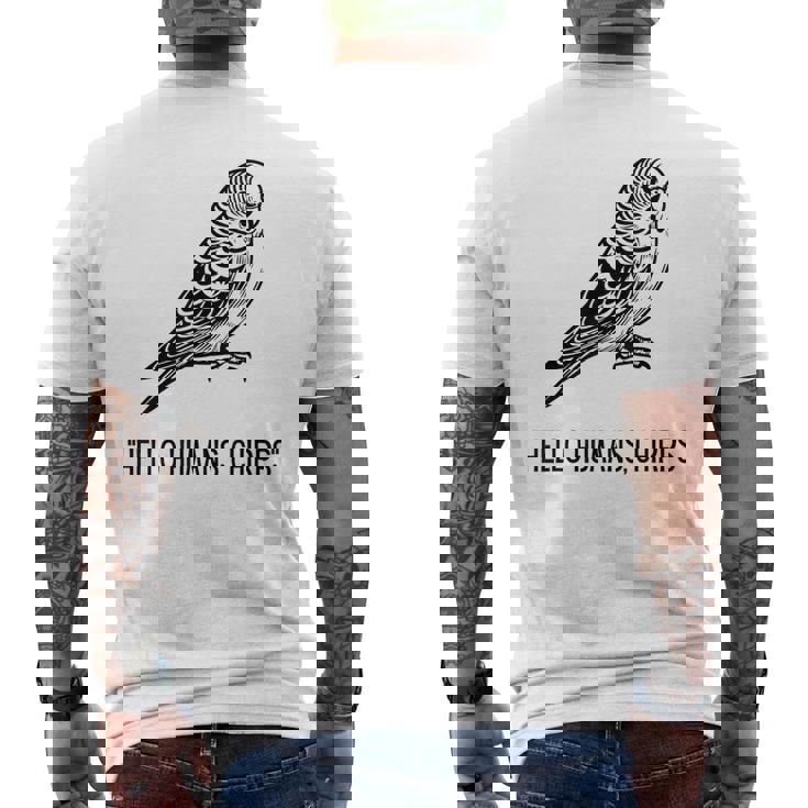 Hello Humans メンズTシャツ バックプリント