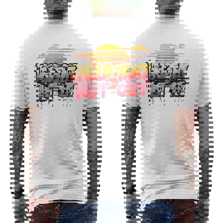 I Hold That Not Out Denglishaying メンズTシャツ バックプリント