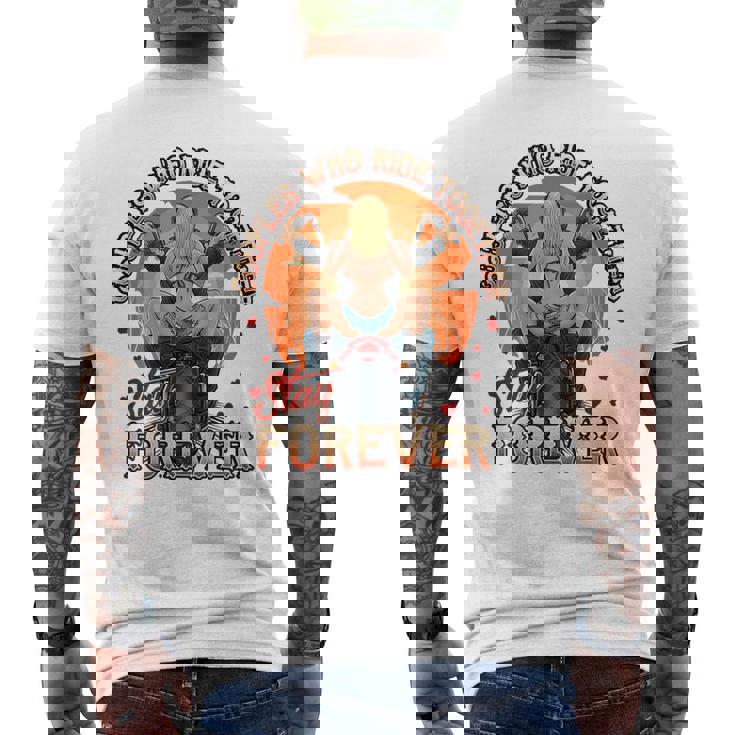 Hot Motorcycle Coupleexy Biker Chick Rider Back Print メンズTシャツ バックプリント