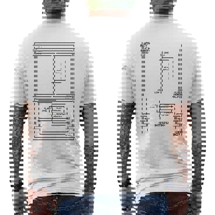 Html ボディ Css、Javscript おもしろボディパーツ プログラミング ウェブ 長袖tシャツ メンズTシャツ バックプリント