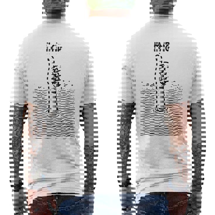 I'm Fine Thumbs Drowning Up メンズ レディース 皮肉なユーモア ジョーク メンズTシャツ バックプリント