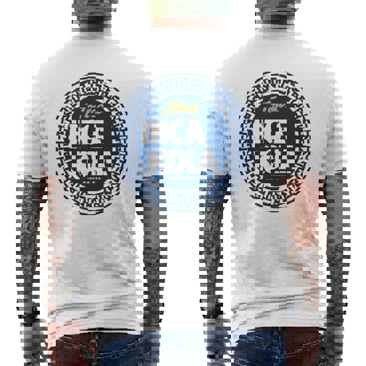 Inca Kola ペルーゴールデンコーラ バブルガム クリームソーダ メンズTシャツ バックプリント