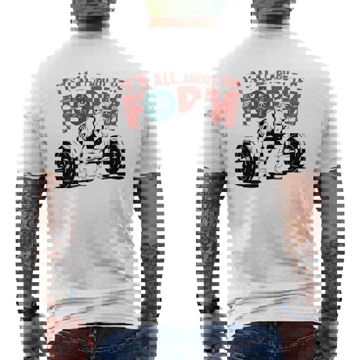 It's All About The Form デッドリフティング トランプ ワークアウト ジム 面白い 長袖tシャツ メンズTシャツ バックプリント