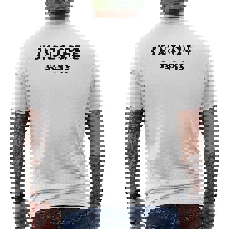 J'adore Paris、J'adore Paris、フランス フランスの都市 メンズTシャツ バックプリント