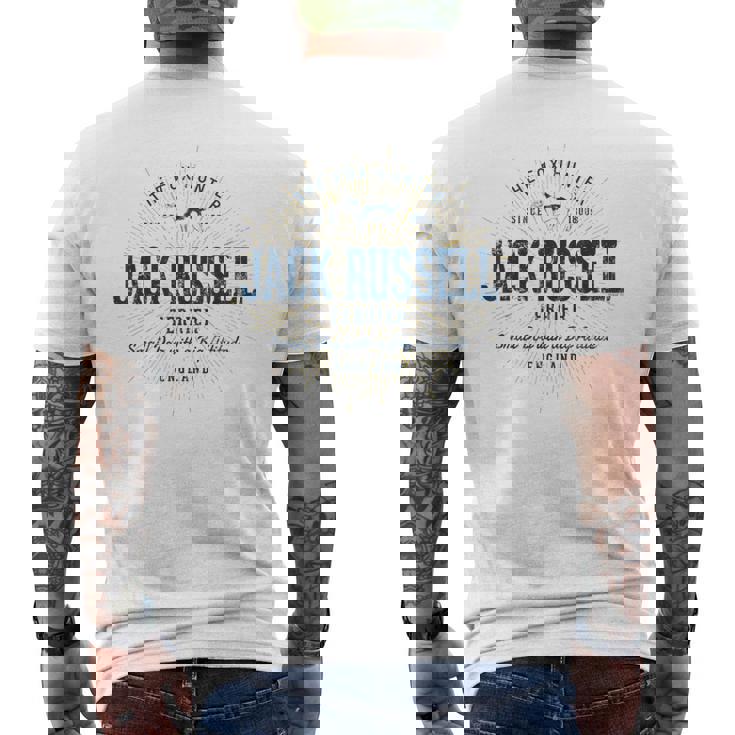 Jack Russell Terrier ヴィンテージジャック・ラッセル・テリア メンズTシャツ バックプリント