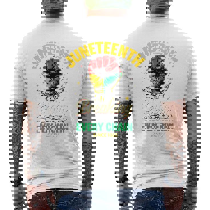 Junenth Breaking Every Chainince 1865 Fist Pride 長袖tシャツ メンズTシャツ バックプリント