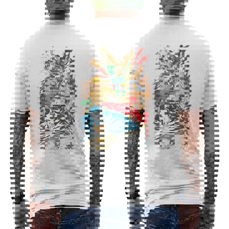 Justice Leaguetarburst T-Shirt mit Rückendruck