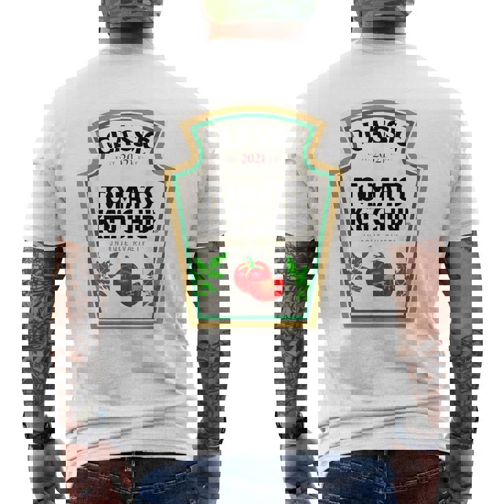 Ketchup ハロウィンコスチューム トマトマッチング ハロウィンケチャップ メンズTシャツ バックプリント