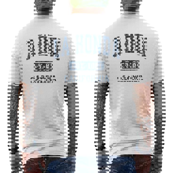 La Honda カリフォルニア Ca ビンテージ アスレチック スポーツデザイン メンズTシャツ バックプリント