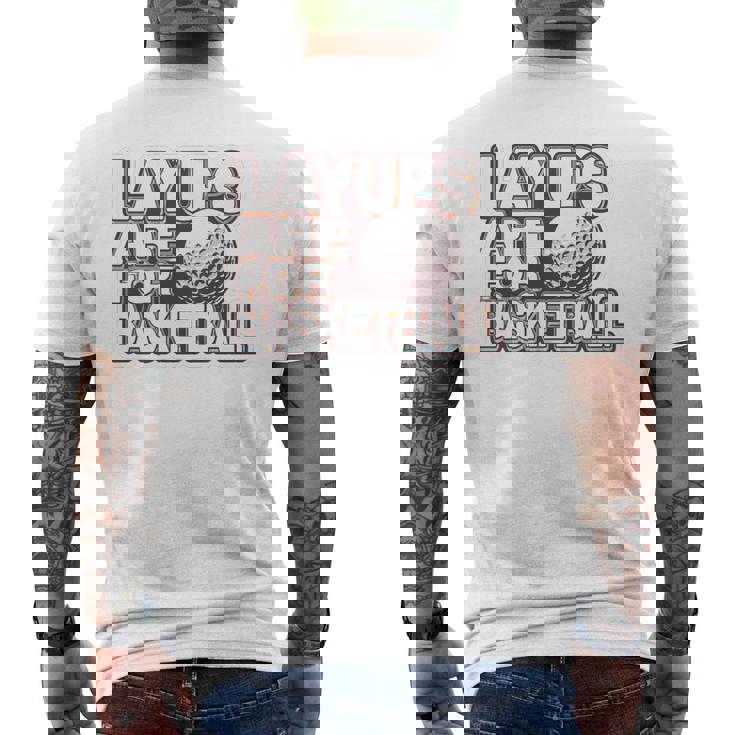 Layups Are For Basketball ゴルフ ユーモア スポーツ メンズTシャツ バックプリント