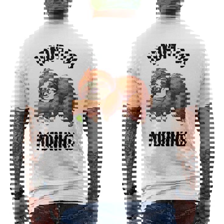 Lazy Nappingloth 怠惰な昼寝ナマケモノ メンズTシャツ バックプリント