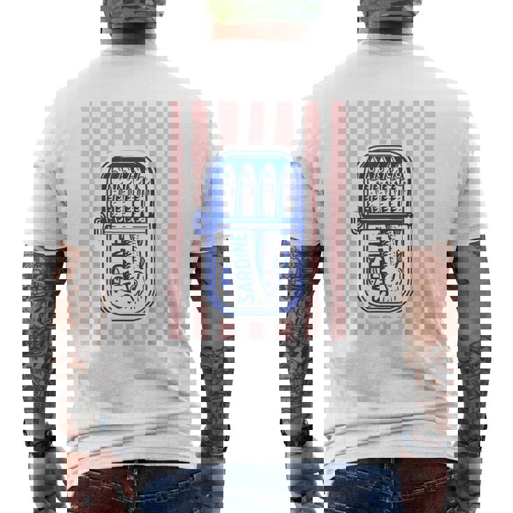 Les Sardines Fisherman Aesthetic Coastal Sardine Tinned Fish Men's T-shirt Back Print
