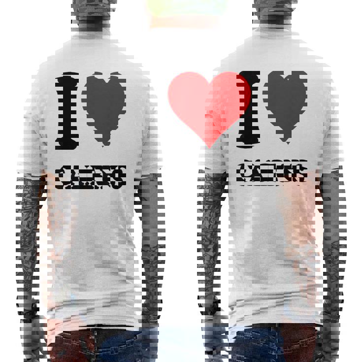 I Love Cairns メンズTシャツ バックプリント