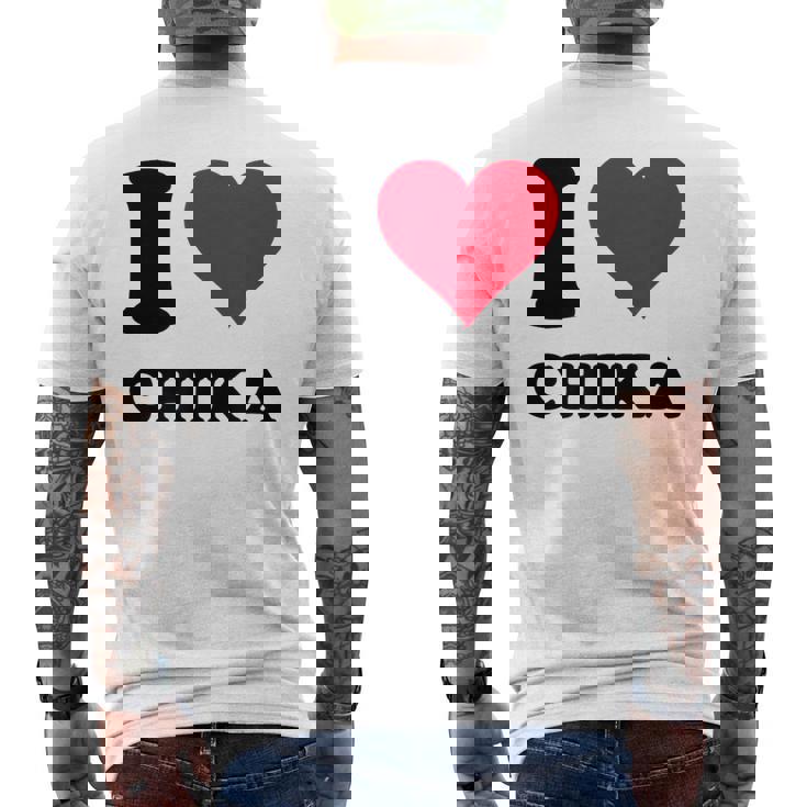 I Love Chika メンズTシャツ バックプリント