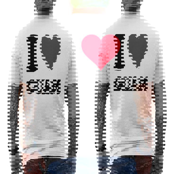 I Love Guam メンズTシャツ バックプリント