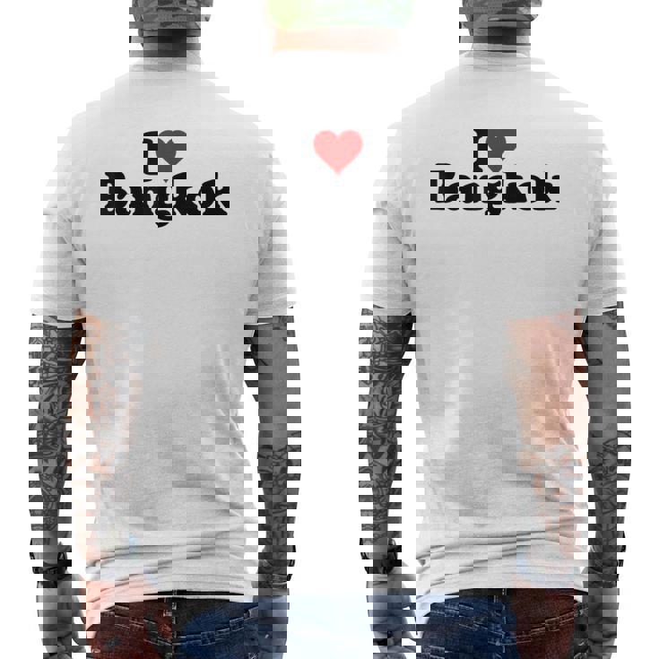 I Love Heart Bangkok タイ Bk Bkk メンズTシャツ バックプリント