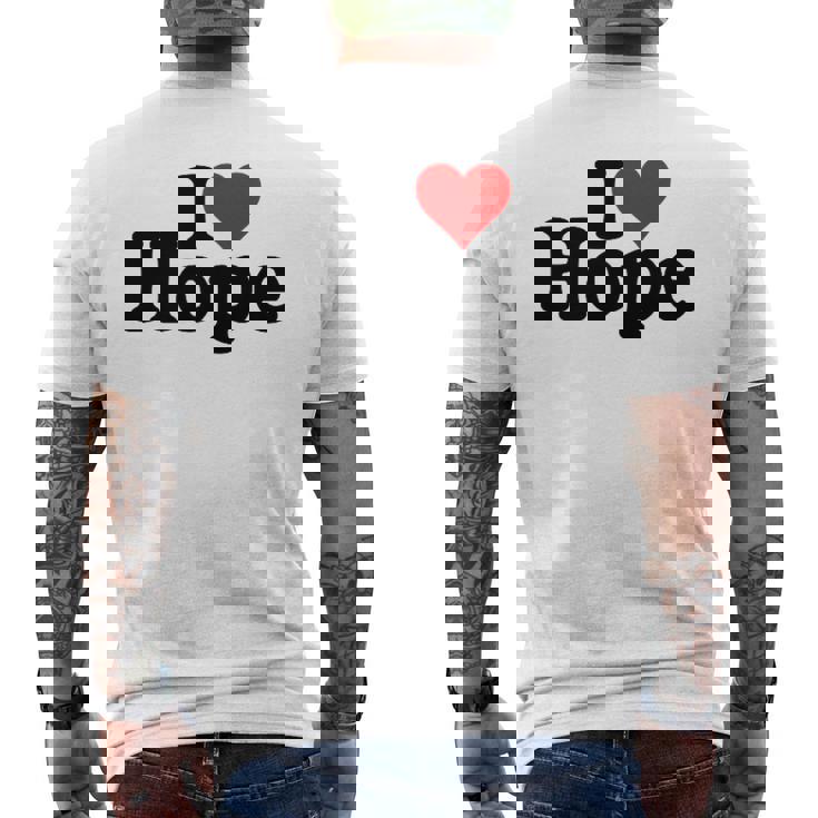 I Love Heart Hope Namee On A メンズTシャツ バックプリント