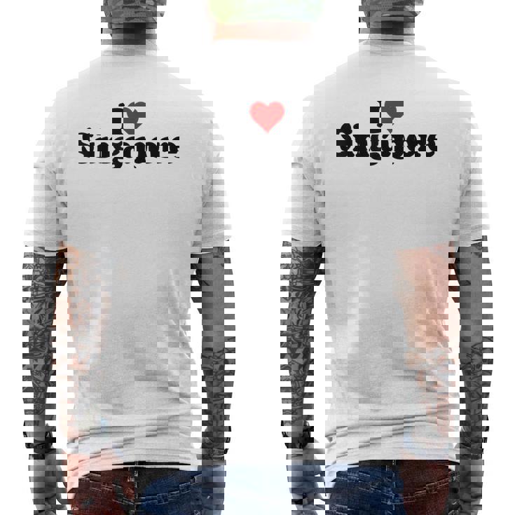 I Love Heart シンガポール メンズTシャツ バックプリント