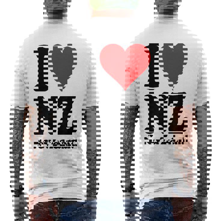 I Love Heart ニュージーランド Nz キウイマオリ文化 メンズTシャツ バックプリント