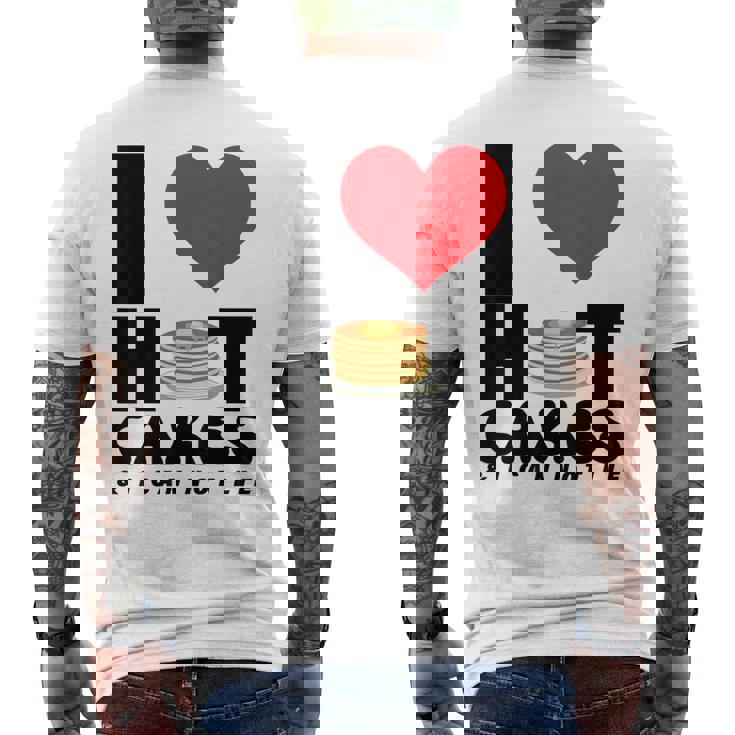 I Love Heart ホットケーキ パンケーキ Flapjacks Can Not Lie Foodie メンズTシャツ バックプリント