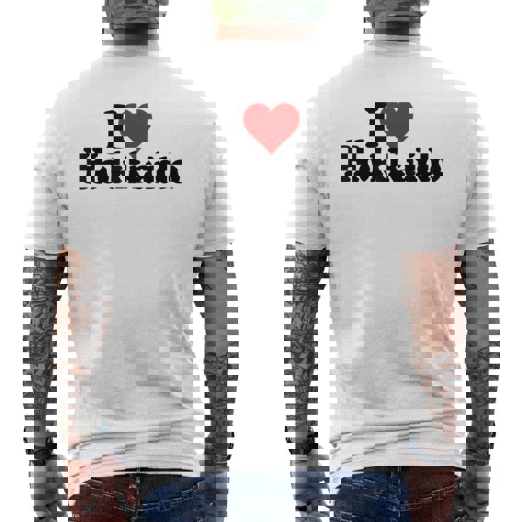 I Love Heart 北海道ジャパン メンズTシャツ バックプリント